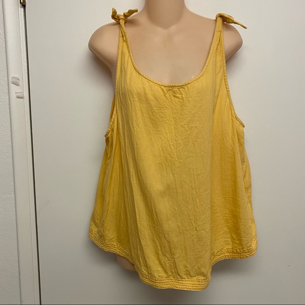 Susina‎ yellow tie shoulder tank top xl